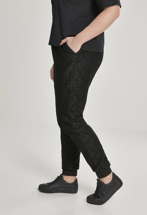 Image du produit Urban Classics Pantalon de jogging en jersey de dentelle pour dames (M)