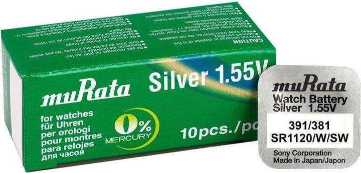 Actual product image Murata Button cell silver oxide n 381 (10 pcs., SR55, 60 mAh)