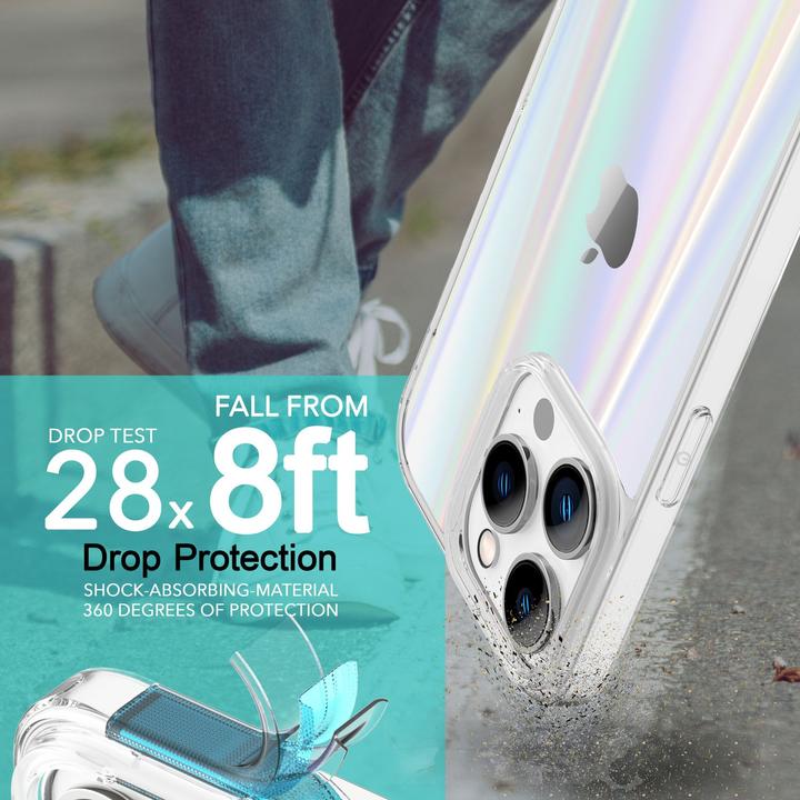Actual product image Nalia Clear tempered glass cover rainbow effect (Apple iPhone 14 Pro Max)