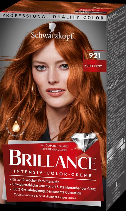 Produktbild Schwarzkopf Brillance Intensiv-Color-Creme 921 Kupferrot (Braun)