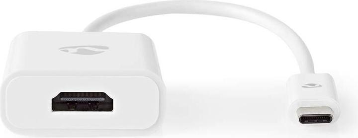 Actual product image Nedis USB Adapter - USB 3.1 - USB Type-C™ male - HDMI - 0.20 m - round - Nickel plated - PVC - White (USB-C, 20 cm)