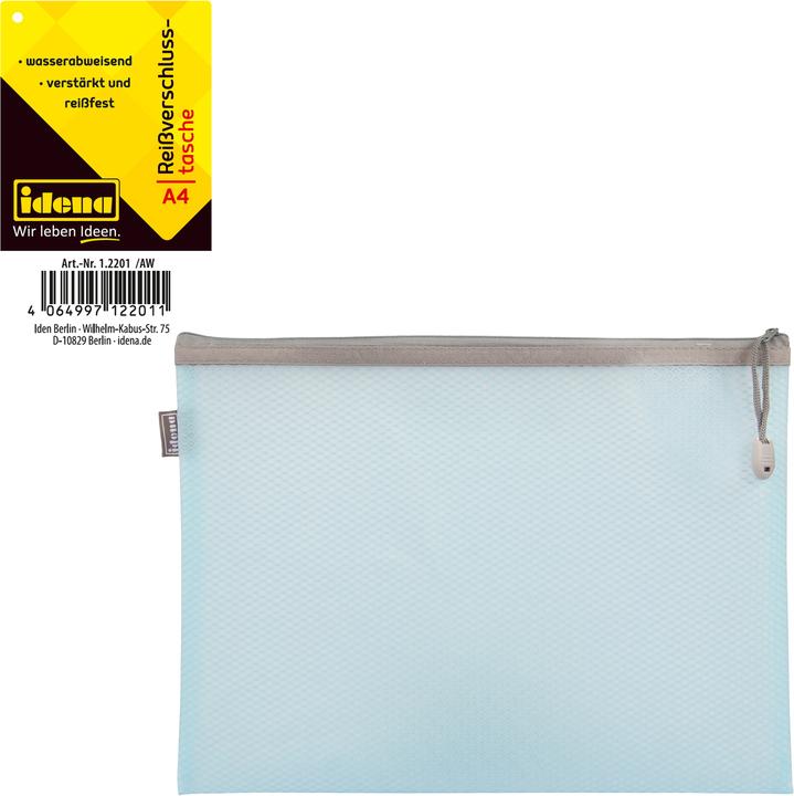 Immagine prodotto Idena Tasca con zip A4 Mesh blu (A4, 1 x)