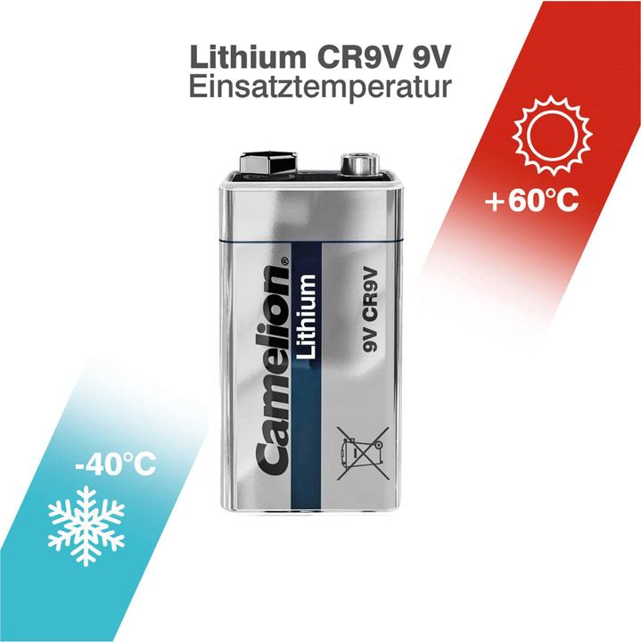Produktbild Camelion 9 V Block-Batterie Lithium 6LR (1 Stk., 9V Block, 1200 mAh)