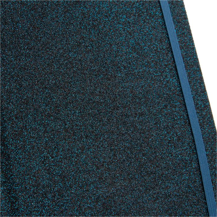 Actual product image Idena Notebook Glitter midnight blue chequered FSC-Mix (14 x 20 cm, Checked, Hardcover)