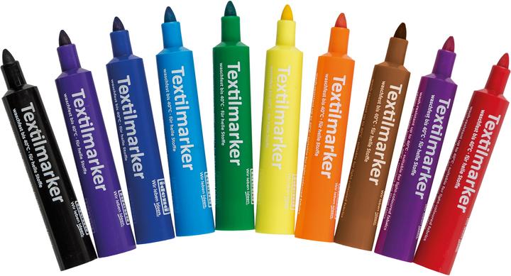 Produktbild Idena Textilmarker 10er 2-5mm 10 Farben (Mehrfarbig, 5 mm, 10 x)