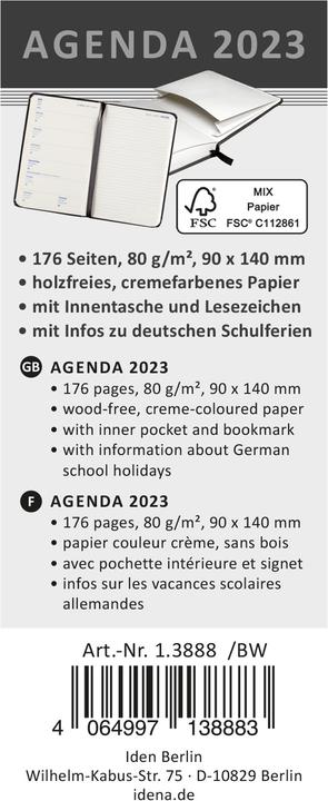Produktbild Idena Agenda Mini 2023 rot Magnolie FSC-Mix (Spezial, Deutsch)