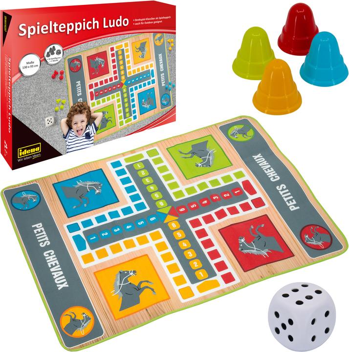 Produktbild Idena Spielteppich Ludo 130x93cm (130 x 93 cm)