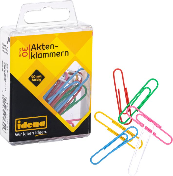 Idena Aktenklammern 50mm 30St.,kunststoffummantelt (30 x)