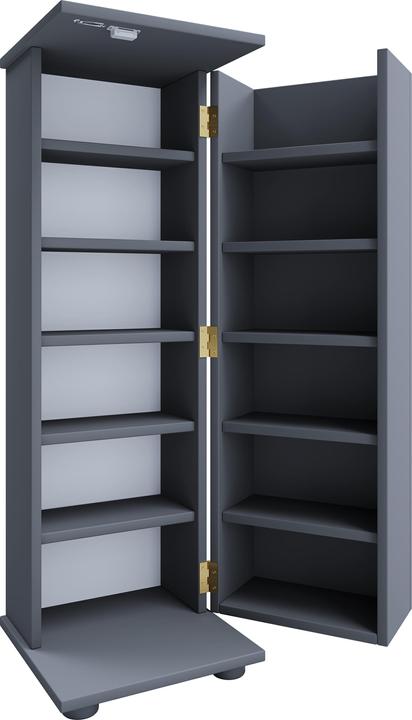 Actual product image VCM Wooden CD DVD shelf lockable Engalo L (31 x 31 x 93 cm)