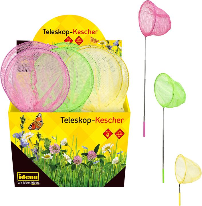 Idena Epuisette télescopique Ø 20cm x 83cm, 3 couleurs