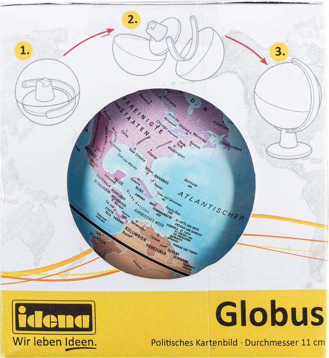 Immagine prodotto Idena Mappamondo Ø 11cm con immagine di mappa politica (11 cm)