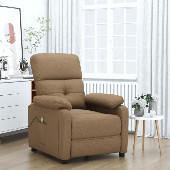 Immagine prodotto VidaXL Poltrona massaggiante Poltrona TV Poltrona relax Poltrona reclinabile Tessuto marrone
