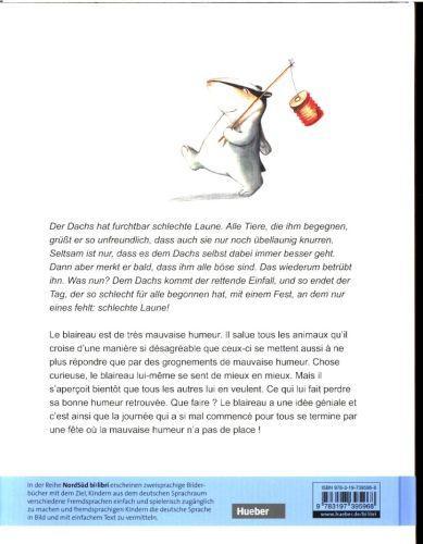 Produktbild Der Dachs hat heute schlechte Laune! Kinderbuch Deutsch-Französisch (Deutsch, Französisch, Moritz Petz, Amélie Jackowski, 2015)