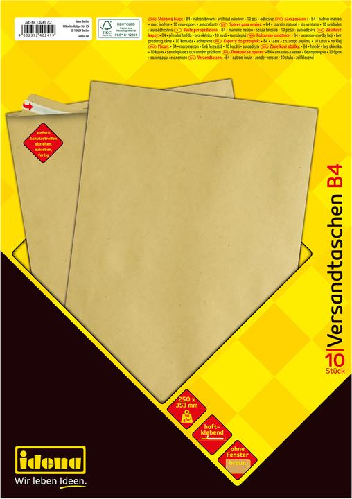 Produktbild Idena VT B4 braun 90g 10er hk o.F. FSC-Rec (10 x)