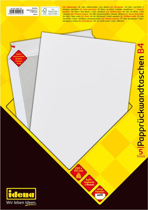 Produktbild Idena VT B4 weiss 120g hk 5er o.F Rückwand FSC-Mix (5 x)