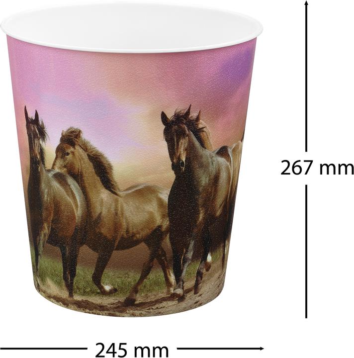 Produktbild Idena Papierkorb aus PP 9 Liter, Pferde (9 l)