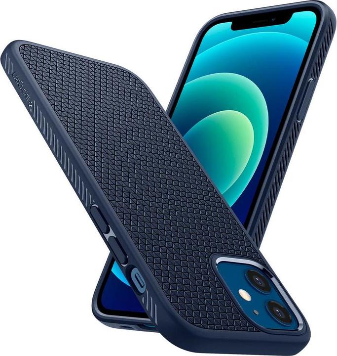 Produktbild Spigen ACS02250 Handy-Schutzhülle 15,5 cm (6.1" ) Cover Navy (Apple iPhone 12 Pro, Apple iPhone 12)