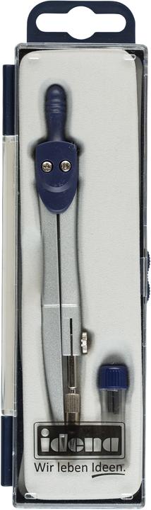 Actual product image Idena School compass blue silver