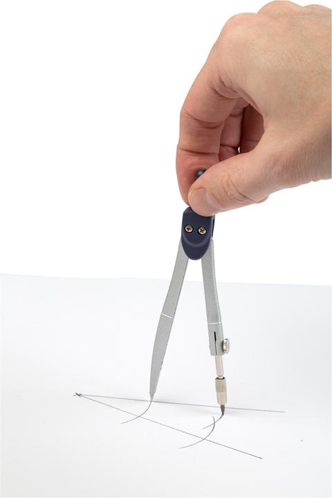 Actual product image Idena School compass blue silver