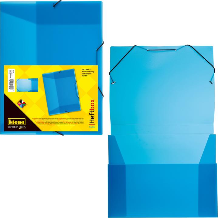 Immagine prodotto Idena Scatola per riviste A4 con elastico PP traslucido turchese (A4, 1 x)