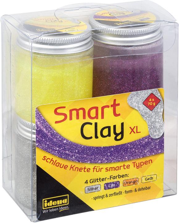 Produktbild Idena XL Smart Clay Glitter, 4er Pack, je 70g