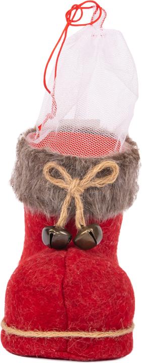 Immagine prodotto Idena Stivale di Babbo Natale rosso 14x8x13,5cm con copertura in feltro