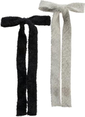 Trisa Fashion Barrette mit Schleife Schwaz, Grau 2 Stk.