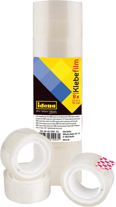 Immagine prodotto Idena Pellicola adesiva transp. 19mm x 33m, 8 pezzi (19 mm)