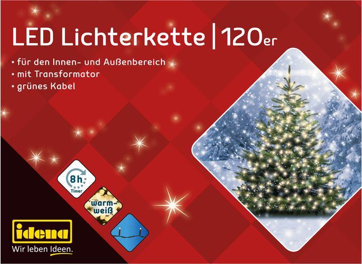 Actual product image Idena LED light chain 120 warm white, indoor (0.20 m)