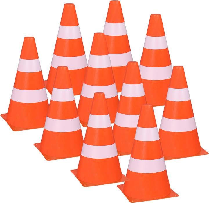 Productafbeelding Idena Pylonen 15,5x9,8cm oranje/wit 10er