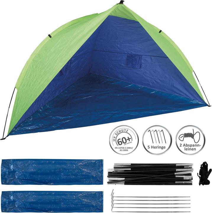 Idena Reisestrandmuschel Riva 240x125x125cm UV 60+ (Strandzelt + Strandmuschel)
