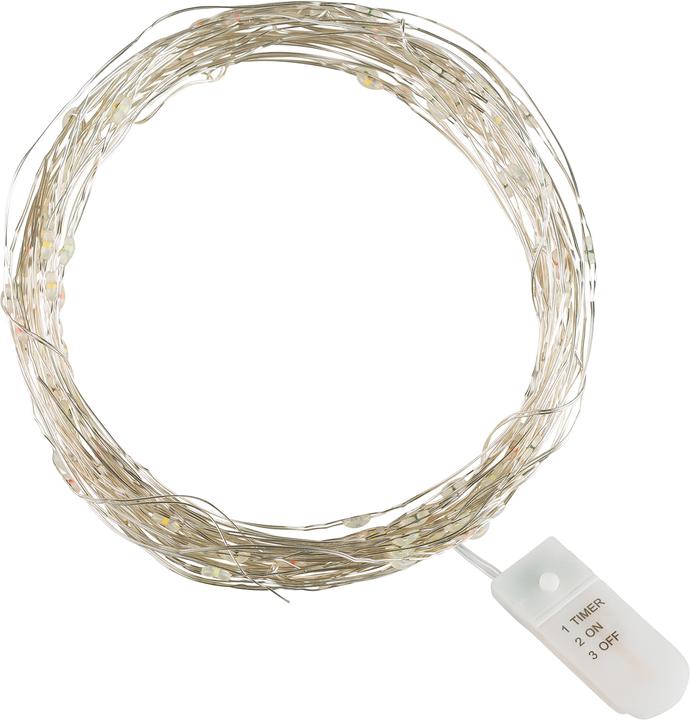 Actual product image Idena Micro light chain 100LED,warmwhite,6h timer (0.09 m)