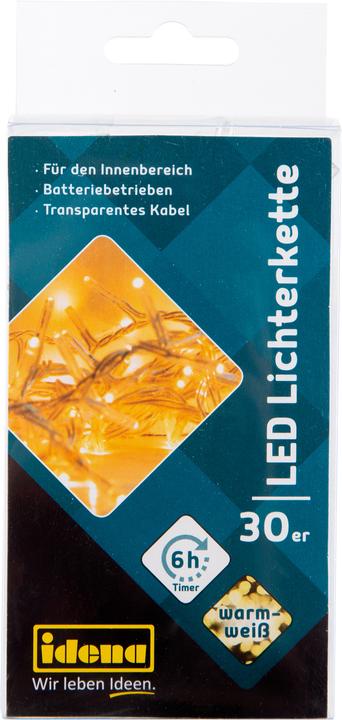 Produktbild Idena LED-Lichterkette 30er WW mit 6h Timer (0.11 m)