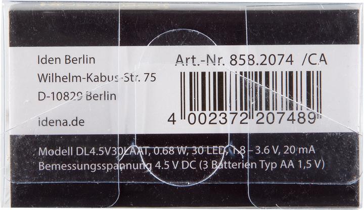 Produktbild Idena LED-Lichterkette 30er WW mit 6h Timer (0.11 m)