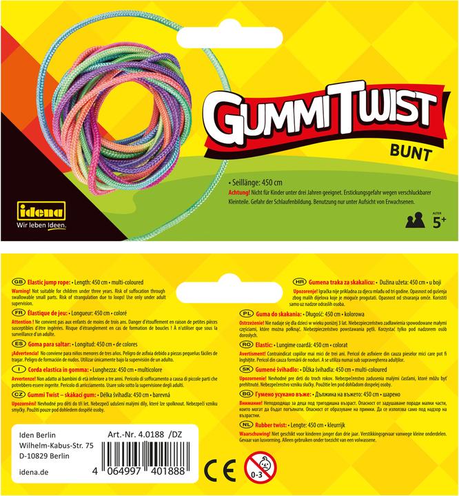 Produktbild Idena Gummi Twist 450cm mehrfarbig