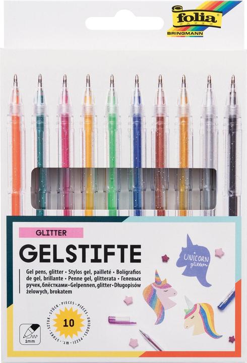 Produktbild Folia Gelschreiber glitter (Mehrfarbig, 10 x)