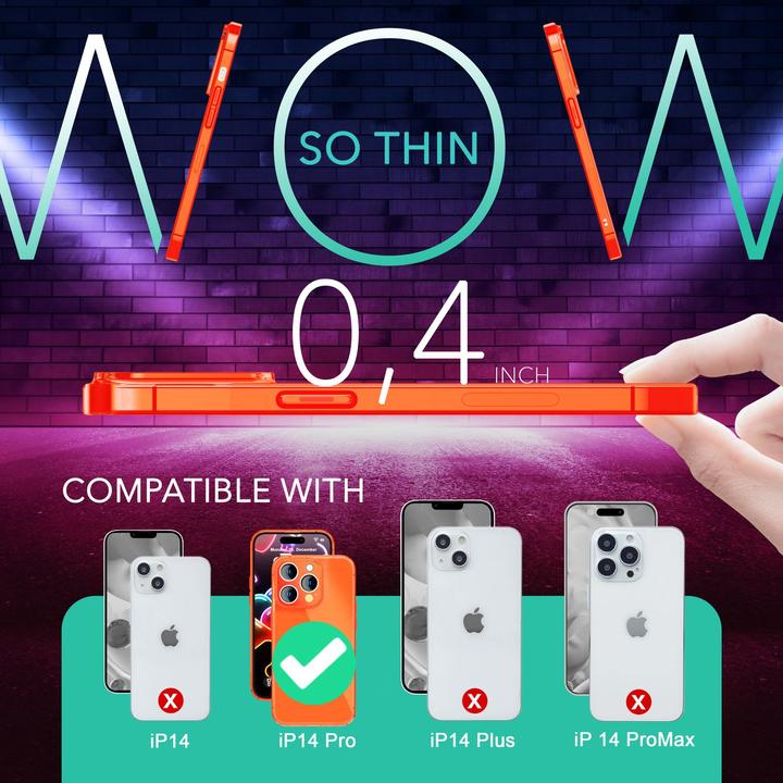 Image du produit Nalia Transparent Transparent Neon Silicone Cover (Apple iPhone 14 Pro)