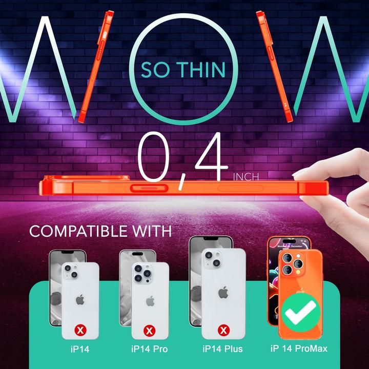 Image du produit Nalia Transparent Transparent Neon Silicone Cover (Apple iPhone 14 Pro Max)