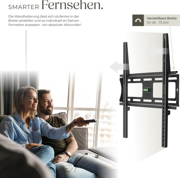 Actual product image tectake TV wall mount (Wall, 55", 90 kg)