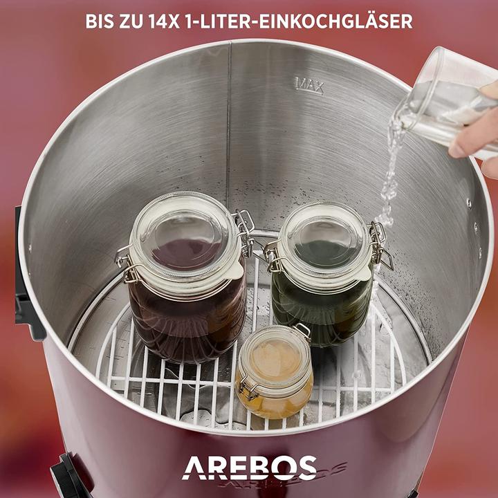 Actual product image Arebos Automatic Preserving Cooker 1800 W 28L in Red (28 l)