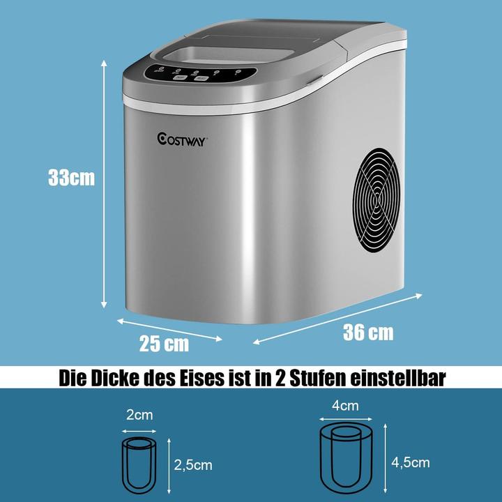 Actual product image Costway Ice cream maker 12Kg/24h, silver