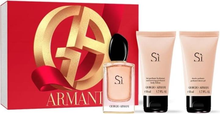 Immagine prodotto Giorgio Armani Sì Set Eau de Parfum 50ml + Gel doccia 50ml + Latte corpo 50ml (Eau de parfum, 150 ml)