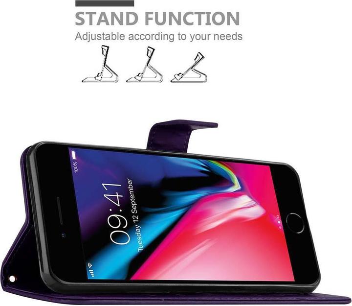 Image du produit Cadorabo Couverture du livre de fleurs (Apple iPhone 7, Apple iPhone 8, Apple iPhone SE (2ème génération), Apple iPhone SE (3ème génération))