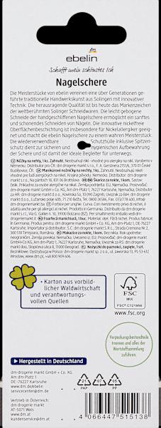 Produktbild dm ebelin Nagelschere Professional nickelfrei