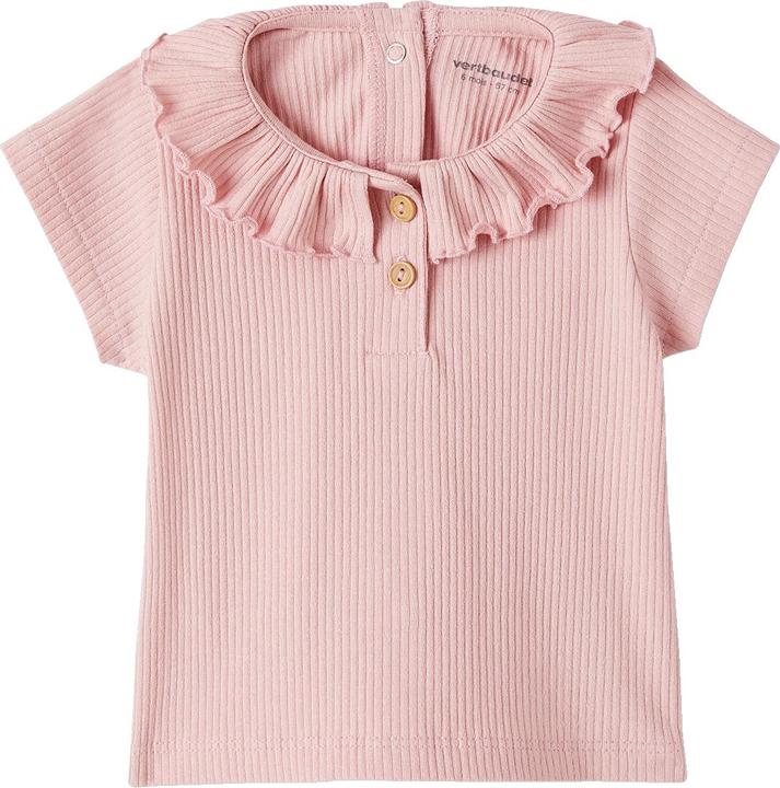 Vertbaudet Mädchen Baby T-Shirt mit Zierkragen Oeko-Tex (62)