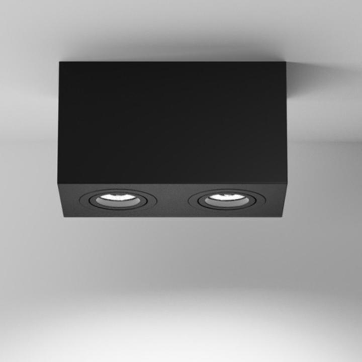 Image du produit Maytoni Atom plafonnier, lampe de plafond 2x GU10 noir (GU10)