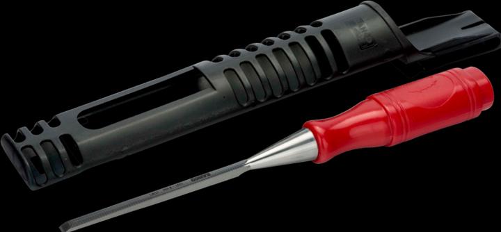 Actual product image Bahco Chisel with red polypropylene handle, 4 mm (4 mm)