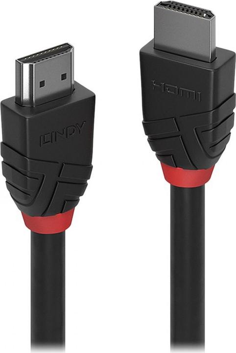 Image du produit Lindy Câble HDMI standard de 7.5m, Black Line HDMI mâle à mâle (7.50 m, HDMI)