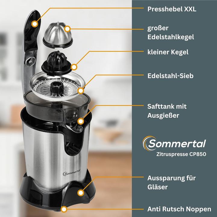Produktbild Sommertal Kraftvolle Saftpresse (EU-Stecker)
