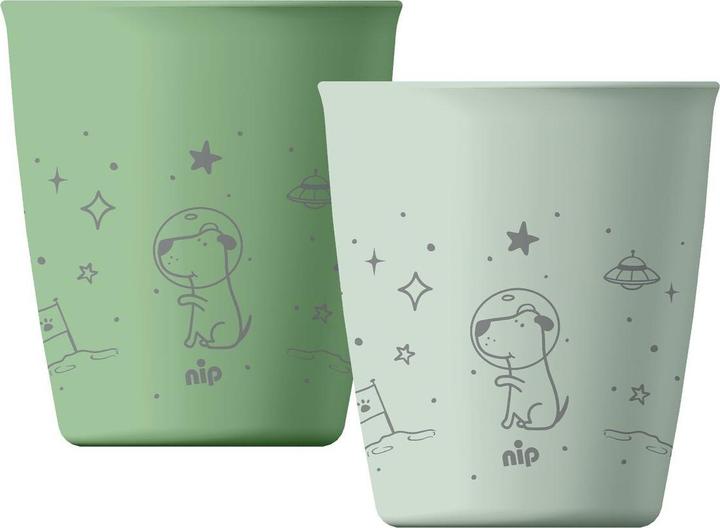 Produktbild NIP Kindertassen & Kinderbecher Trinkbecher 2er Pack eat green - Blau